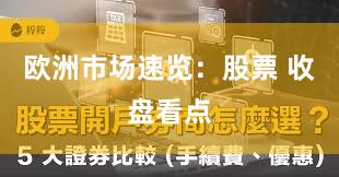 欧洲市场速览：股票 收盘看点